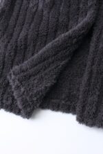 Comfyhome Men‘s Fluffy Warm Striped Jacquard Sherpa Fleece Collar Long Winter Robe - Image 6