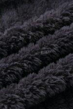 Comfyhome Men‘s Fluffy Warm Striped Jacquard Sherpa Fleece Collar Long Winter Robe - Image 4