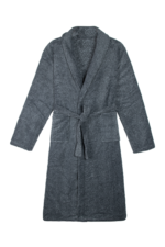 Comfyhome Men‘s Two Tones Coral Fleece Plush Collar Winter Robe