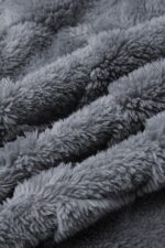 Comfyhome Men‘s Fluffy Grey Check Jacqaurd Sherpa Fleece Collar Winter Robe - Image 2