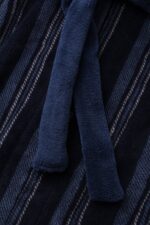 Comfyhome Men‘s Stripe Printed Coral Fleece Plush Collar Winter Robe - Image 3
