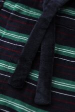 Comfyhome-Men‘s-Ultra-Soft-Stripe-Printed-Coral-Fleece-Collar-Winter-Robe - Image 2