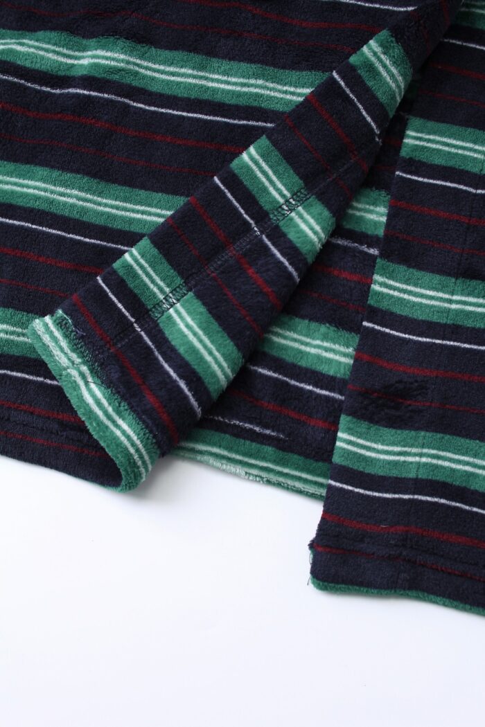 Comfyhome-Men‘s-Ultra-Soft-Stripe-Printed-Coral-Fleece-Collar-Winter-Robe - Image 4
