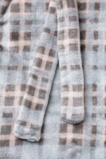 Comfyhome Women‘s Warm Check Printed Flannel Fleece Lapel Button Winter Housecoat - Image 5