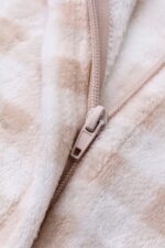 Comfyhome Women‘s Warm Check Printed Flannel Fleece Lapel Zipper Winter Housecoat - Image 2
