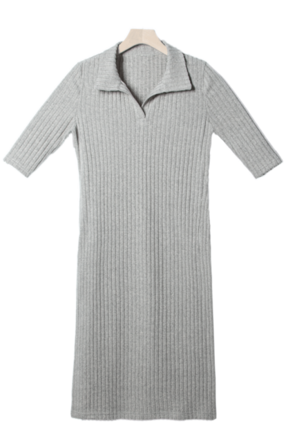Comfyhome Women‘s Ripple Thick Needle Thread Fleece Lapel Collar Spring Nightdress