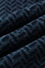 Comfyhome Men‘s Navy Herringbone Plush Coral Fleece Shawl Collar Winter Robe - Image 2