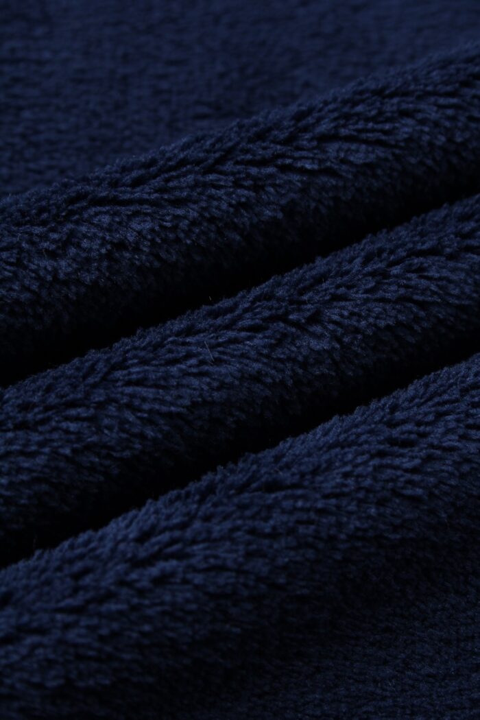 Comfyhome Men‘s Navy Plush Coral Fleece Shawl Collar Winter Robe.png - Image 2