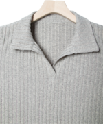 Comfyhome Women‘s Ripple Thick Needle Thread Fleece Lapel Collar Spring Nightdress - Image 2