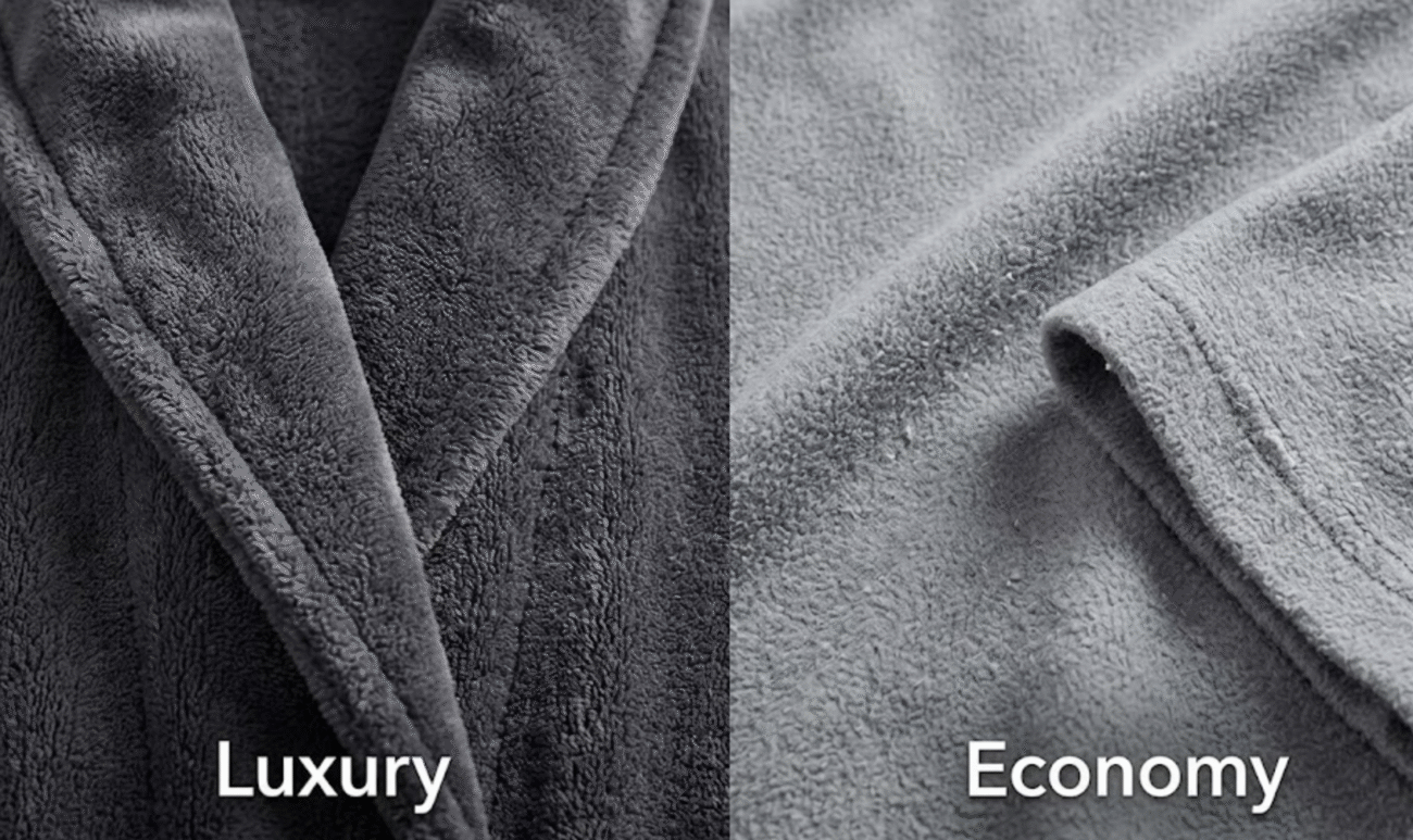 Anti-pilling grade, OEKO-TEX Standard 100, Fleece fabric specifications, Dimensional stability,Bathrobe sourcing guide, Luxury pajamas standards, GSM for fleece