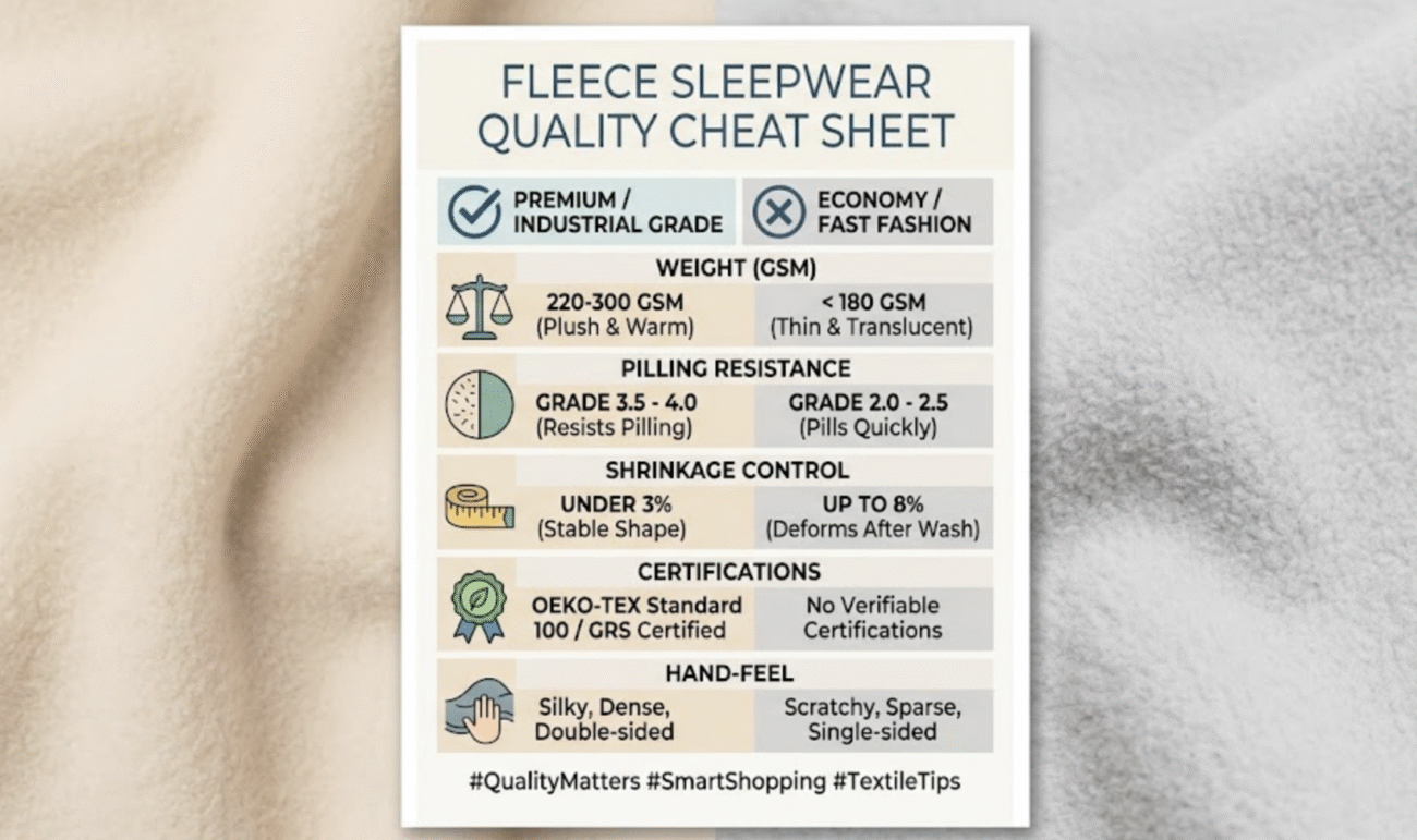 The Ultimate Fleece Quality Cheat Sheet